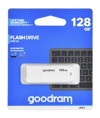 GOODRAM FLASHDRIVE 128 ГБ UME2 USB 2.0 БЕЛЫЙ цена и информация | USB накопители | kaup24.ee