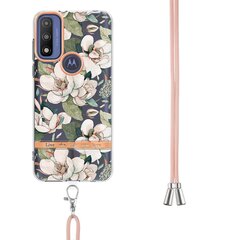 Чехол Motorola Moto G Pure Flower с защитой от царапин и отпечатков пальцев, с цветочным узором и шнурком цена и информация | Чехлы для телефонов | kaup24.ee