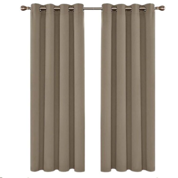 Deconovo 2tk taupe (hele pruunikas) kardin. 220x108cm цена и информация | Kardinad | kaup24.ee