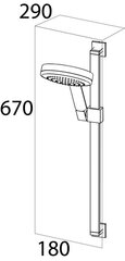 Dušikomplekt Tiger ITEMS Rain, 190 mm цена и информация | Аксессуары для душа, смесителей | kaup24.ee
