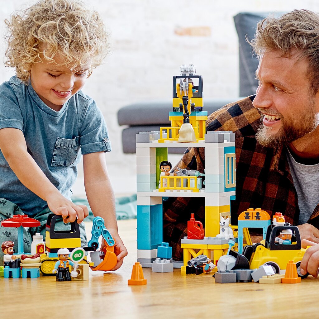 10933 LEGO® DUPLO Tornkraana ja ehitus цена и информация | Klotsid ja konstruktorid | kaup24.ee