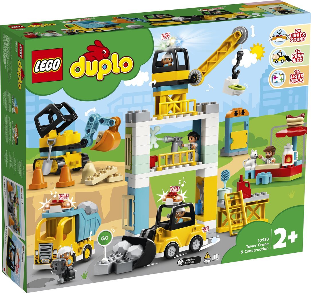 10933 LEGO® DUPLO Tornkraana ja ehitus hind ja info | Klotsid ja konstruktorid | kaup24.ee