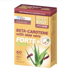 MaxiVita Exclusive Beta-carotene + AloeVera forte extra strong, 60 таблеток цена и информация | Витамины, пищевые добавки, препараты для красоты | kaup24.ee