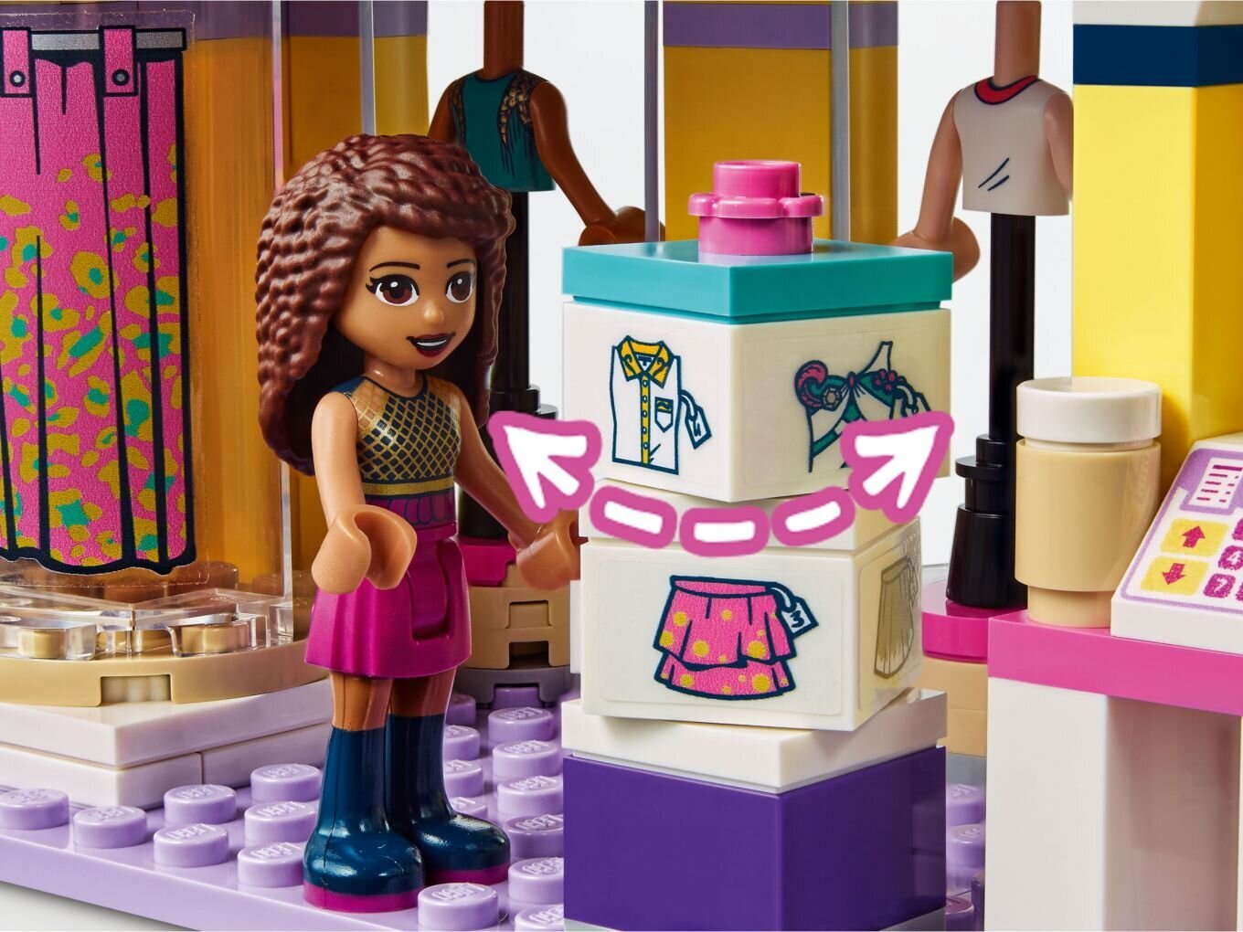 41427 LEGO® Friends Emma rõivapood цена и информация | Klotsid ja konstruktorid | kaup24.ee