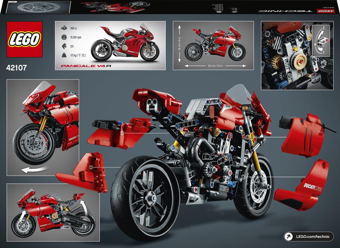 42107 LEGO® Technic Ducati Panigale V4 R hind ja info | Klotsid ja konstruktorid | kaup24.ee