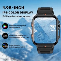 Valge Smartwatch 1,95 tolli ekraani tervise jälgimise kellad IP68 veekindel Sport Fitness nutikas kell meestele naistele Reloj Hombre hind ja info | Nutikellad (smartwatch) | kaup24.ee