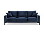 Трехместный бархатный диван Kooko Home Harmony, синий