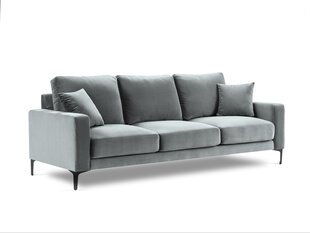 Трехместный бархатный диван Kooko Home Harmony, светло-серый цена и информация | Диваны | kaup24.ee