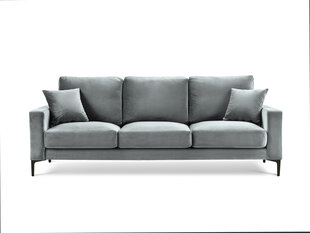 Трехместный бархатный диван Kooko Home Harmony, светло-серый цена и информация | Диваны | kaup24.ee