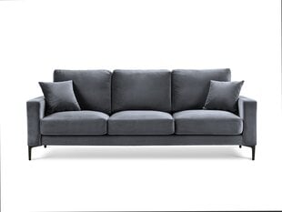 Трехместный бархатный диван Kooko Home Harmony, темно-серый цена и информация | Диваны | kaup24.ee