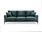 Трехместный бархатный диван Kooko Home Harmony, зеленый
