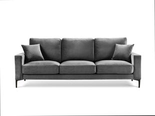 Трехместный бархатный диван Kooko Home Harmony, серый цена и информация | Диваны | kaup24.ee