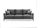 Трехместный бархатный диван Kooko Home Harmony, серый