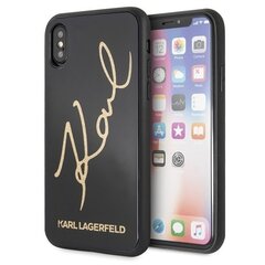 Telefoniümbris iPhone X / Xs , must, Karl Lagerfeld hind ja info | Telefoni kaaned, ümbrised | kaup24.ee