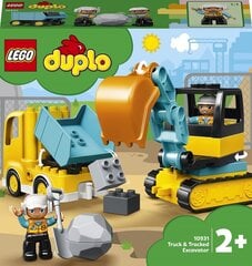 10931 LEGO® DUPLO Veoauto ja roomikekskavaator цена и информация | Конструкторы и кубики | kaup24.ee