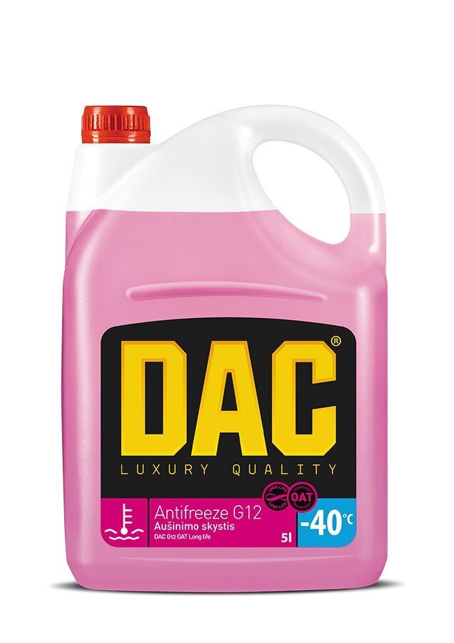 Antifriis DAC G12 OAT Long life -40C, 5L hind ja info | Antifriisid ja jahutusvedelikud | kaup24.ee