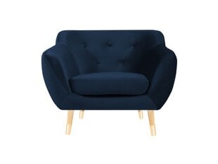 Кресло Mazzini Sofas Amelie, темно-синее/коричневое цена и информация | Кресла в гостиную | kaup24.ee