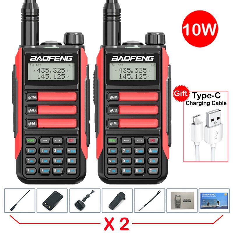 (2tk-UV16 pakend 15)2tk Baofeng UV16 Max raadiosaatja 10W V2 versioon VHF UHF kahesageduslik kahesuunaline CB Ham raadio UV16 kaasaskantav raadiosaatja UV10R цена и информация | Raadiod ja äratuskellad | kaup24.ee