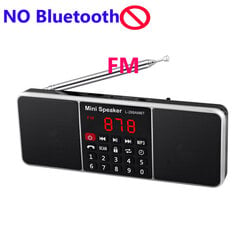 (FMBlack NO Bluetooth) Digitaalne kaasaskantav raadio AM FM Bluetooth kõlar Stereo MP3-mängija TF SD-kaart USB-draiv vabakäeseade kõne laetavad kõlarid цена и информация | Радиоприемники и будильники | kaup24.ee