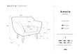 Tugitool Mazzini Sofas Amelie, kollane/pruun цена и информация | Tugitoolid | kaup24.ee