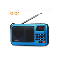 (Sinine)Uus Mini Rolton W405 digitaalne kaasaskantav mini-Mp3-mängija kaasaskantav Fm-raadio muusikapleier kõlar TF USB taskulambiga Money Verify цена и информация | Радиоприемники и будильники | kaup24.ee