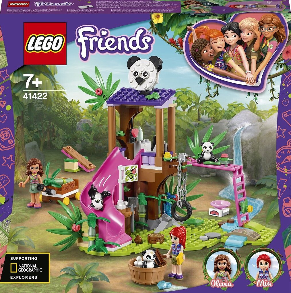 41422 LEGO® Friends Panda metsamajake džunglis цена и информация | Klotsid ja konstruktorid | kaup24.ee