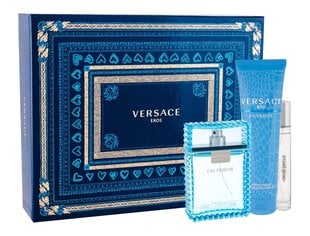 Набор Versace Man Eau Fraiche: EDT для мужчин 100 мл + EDT для мужчин 10 мл + гель для душа 150 мл цена и информация | Мужские духи | kaup24.ee