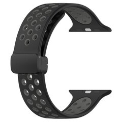 Silikoonist käevõru Sport Apple Watch 38/40/41 mm must/hall цена и информация | Аксессуары для корпусов | kaup24.ee