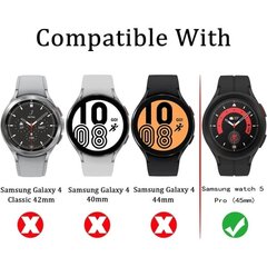 [2+2pakk] Samsung Galaxy Watch 5 Pro 45 mm ekraanikaitsele ja hind ja info | Lisatarvikud korpustele | kaup24.ee