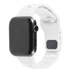 Apple Watchiga ühilduv käevõru SPORT Silicone WHITE 42/44/45mm valge цена и информация | Аксессуары для корпусов | kaup24.ee