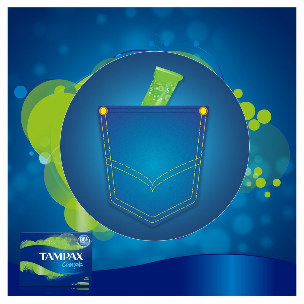 Tampoonid TAMPAX Compak Super, 16 tk. hind ja info | Tampoonid, hügieenisidemed, menstruaalanumad | kaup24.ee