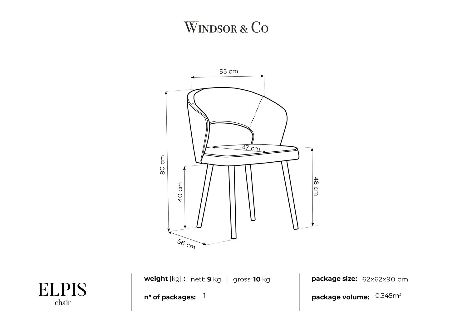 Tool Windsor and Co Elpis, kollane hind ja info | Söögilaua toolid, köögitoolid | kaup24.ee