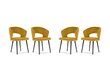 4-tooli komplekt Windsor ja Co Elpis, kollane цена и информация | Söögilaua toolid, köögitoolid | kaup24.ee
