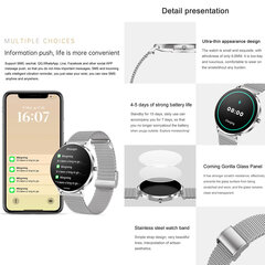 Nutikellad naistele, 1,32-tollise AMOLED ekraaniga nutikell Android iOS-telefonidele, veekindel fitness-jälgija SpO2 kuumuse sageduse unemonitoriga Silver цена и информация | Смарт-часы (smartwatch) | kaup24.ee
