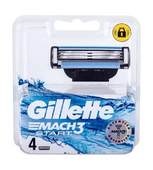 Gillette Mach3 Start запасное лезвие для мужчин 4 шт цена и информация | Косметика и средства для бритья | kaup24.ee