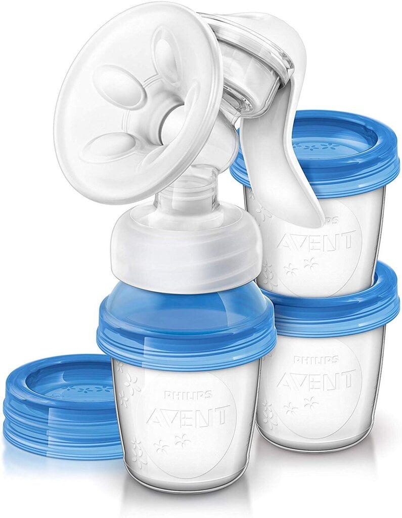 Rinnapump Philips Avent "Comfort" käsitsi-mehaaniline anumaga „VIA“ SCF330/13 цена и информация | Rinnapumbad | kaup24.ee