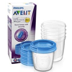 AVENT säilitustassid kaantega 180ml, 5tk hind ja info | Philips Avent Lapsed ja imikud | kaup24.ee