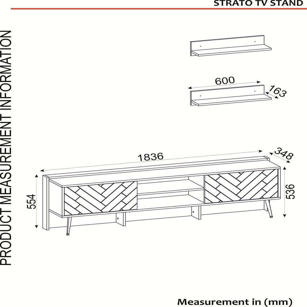 Sektsioon Kalune Design Strato, hall/pruun hind ja info | Sektsioonid | kaup24.ee