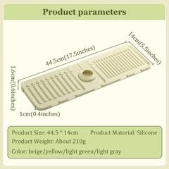 Коврик для крана для кухонной мойки, 2024 Обновление кухонной мойки Защита от брызг Силиконовый коврик для слива посуды Держатель для губки для мыла Поднос для кухонной ванной мойки для кухонной ванной мойки Зона бежевый 2 цена и информация | Фильтры для воды | kaup24.ee