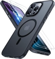 Чехол Omo Slim Magnetic для iPhone 15/15 Plus/15 Pro/15 Pro Max, совместимый с MagSafe, защита военного уровня, черный цена и информация | Чехлы для телефонов | kaup24.ee