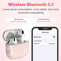 Bluetooth kõrvaklapid Bluetooth 5.3 juhtmevabad kõrvaklapid kõrvas koos mürasummutava mikrofoniga stereo bass kõrvaklapid Spordipeakomplekt 35 tundi mänguaeg USB C laadimine Androidile iOS Pink цена и информация | Аксессуары для наушников | kaup24.ee