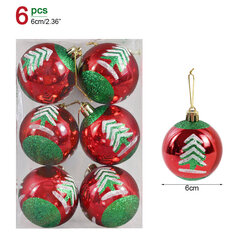 1 Kast Jõulupallid Jõulupuu Kaunistused Ball Jõulupuu Rippuvad Ripatsid Kodupeokaunistus 2023. Aasta Uusaasta Kingitus Noel Navidad_6pcs 6cm-F_as picture hind ja info | Jõulukaunistused | kaup24.ee