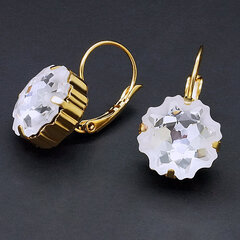 Элегантные позолоченные серьги с кристаллами Swarovski цена и информация | Серьги | kaup24.ee