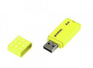 GOODRAM FLASHDRIVE 8GB UME2 USB 2.0 YELLOW hind ja info | Mälupulgad | kaup24.ee