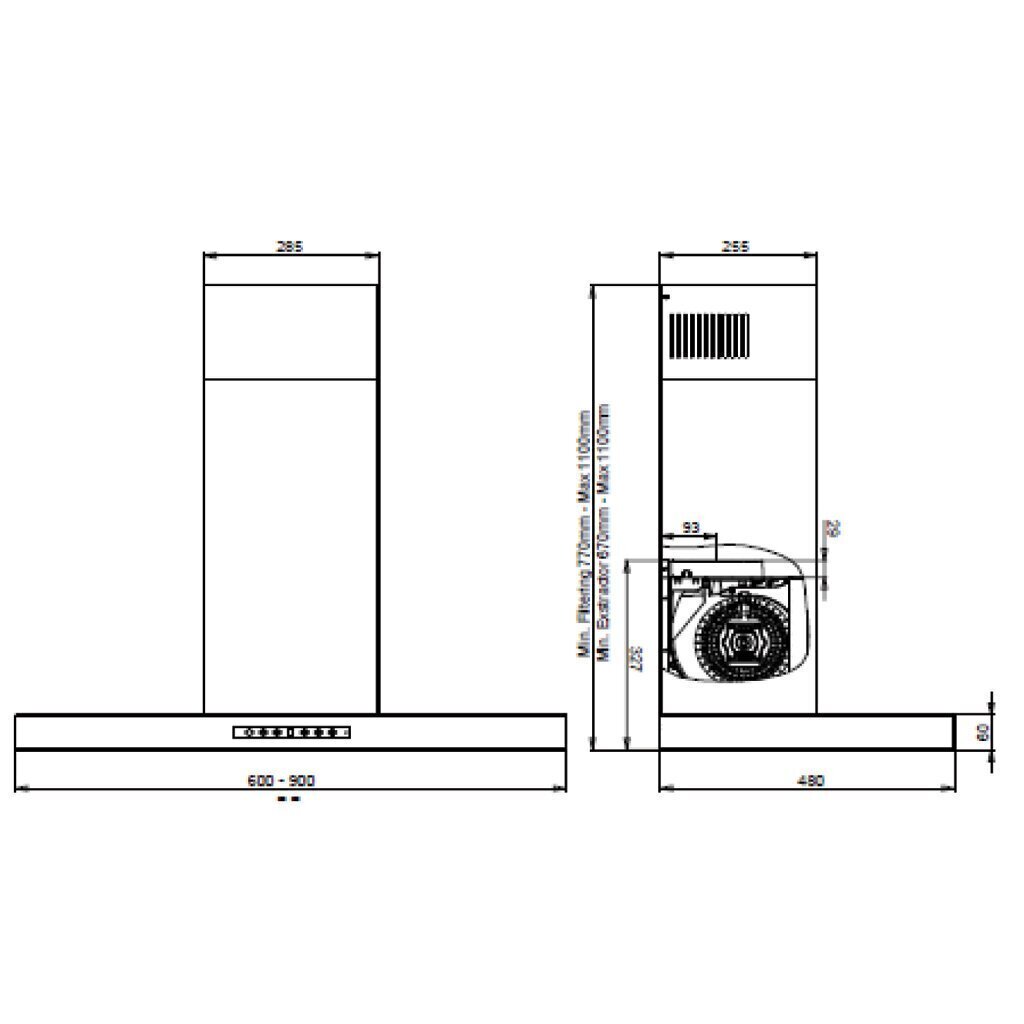 Tecnowind Lens 60 BL цена и информация | Õhupuhastid | kaup24.ee