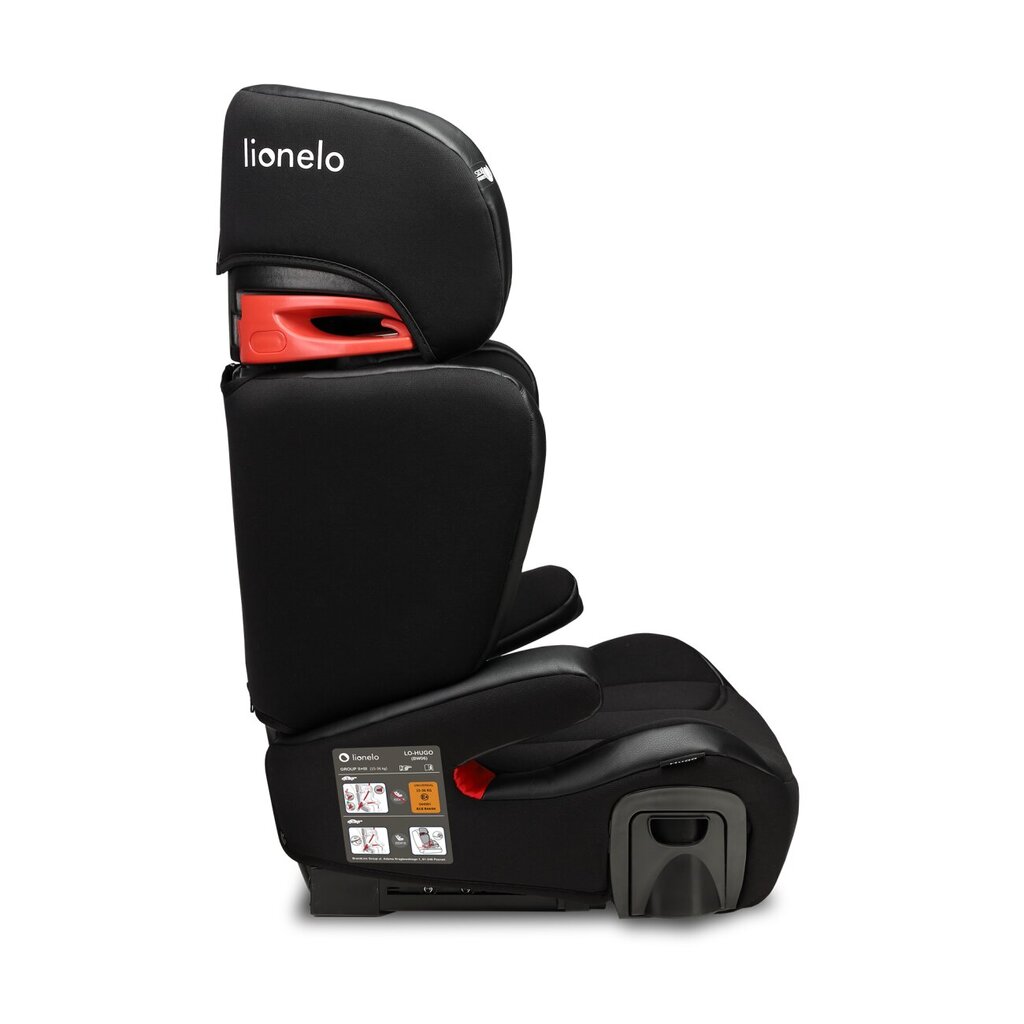 Turvatool Lionelo Hugo Isofix, 15-36 kg, leather black hind ja info | Turvatoolid | kaup24.ee