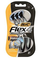 Pardel Bic Flex4 Comfort*3 цена и информация | Косметика и средства для бритья | kaup24.ee