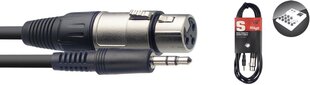 Stagg 3.5mm miniJack TRS - XLR/f 3m hind ja info | Kaablid ja juhtmed | kaup24.ee