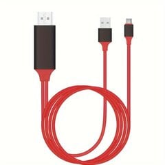 '4K 30Hz 2m USB-C HDMI kaabel, Vastupidav Hall PVC' hind ja info | Kaablid ja juhtmed | kaup24.ee