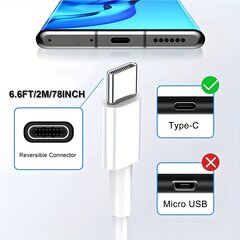 '10ft/3m, 6.6ft/2m Auto Carplay USB C Laadija Kaabel: Kiire Laadimine Samsung Galaxy jaoks, iPad, MacBook, Google Pixel, Xiami, Sony, Switch - Type-C, Pööratav Ühendus, PVC Materjal, Lame Kuju, Aku Pole Kaasas.' hind ja info | Kaablid ja juhtmed | kaup24.ee